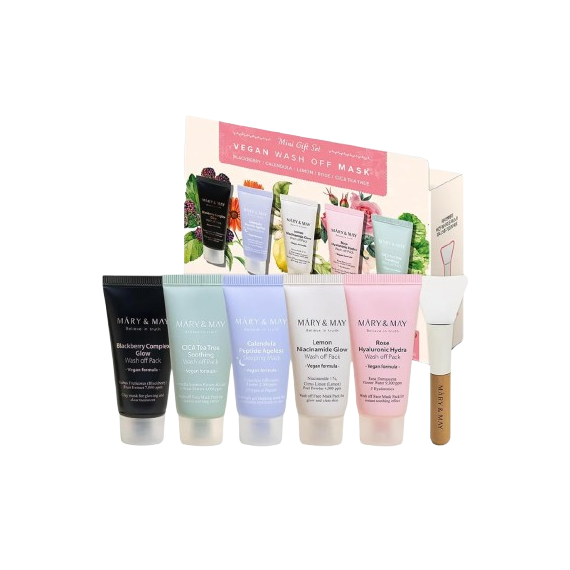 Mary and May Vegan Wash Off Mask Mini Gift Set Mini set de măști de față