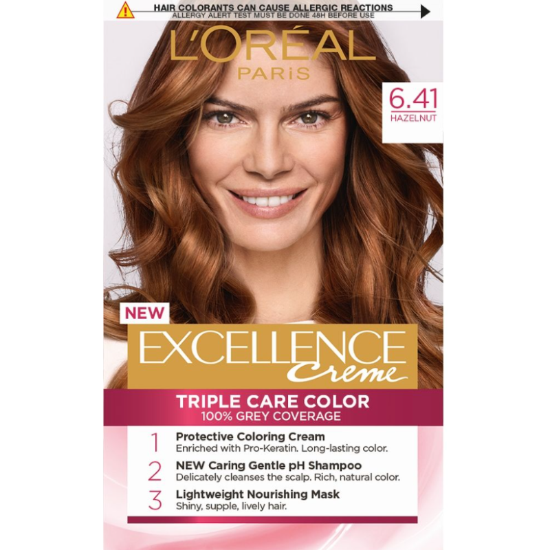 L'Oreal Paris Excellence 6.41 Hazelnut Vopsea de păr Volum 6.41 Hazelnut