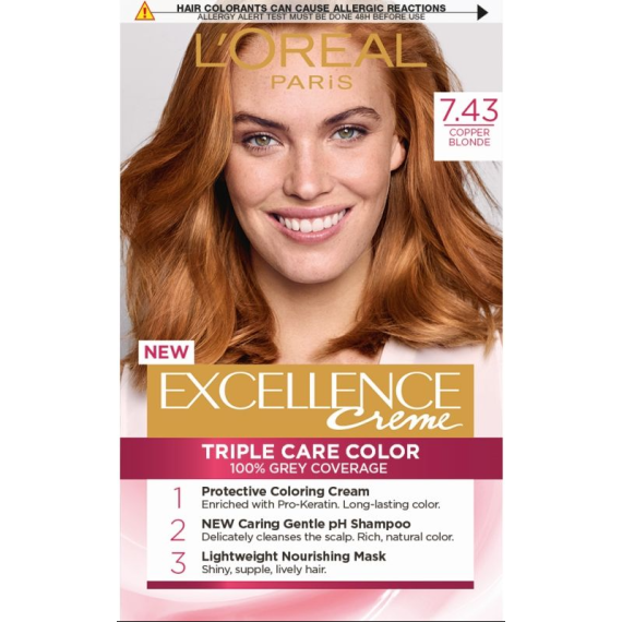 L'Oreal Paris Excellence 7.43 Copper Blonde Vopsea de păr