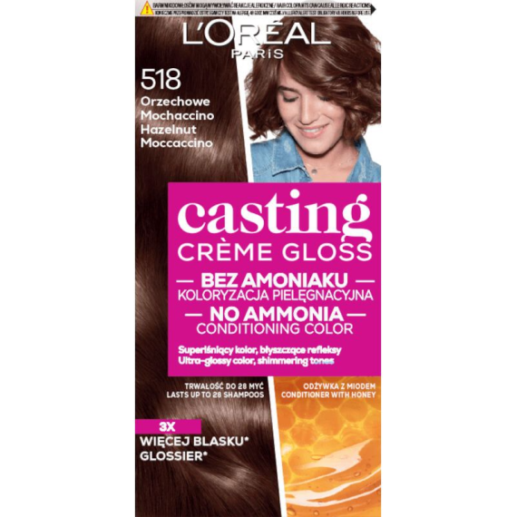 L'Oreal Paris Casting Creme Gloss 518 Alune Moccaccino Vopsea de păr