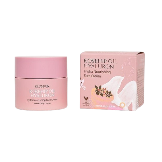 Glamfox Rosehip Oil Hyaluron Hydra Nourishing Face Cream Cremă hrănitoare de față