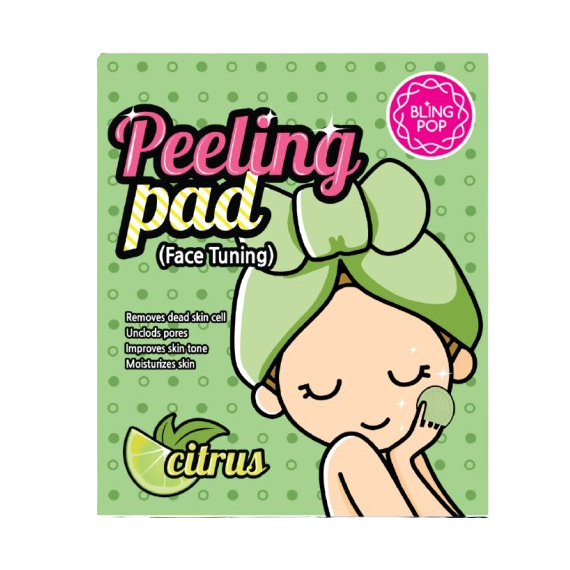 Blingpop Citrus Face Tuning Peeling Pad Tampon de peeling pentru curatarea fetei cu citrice