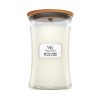 WoodWick White Tea & Jasmin Lumânare parfumată cu fitil din lemn