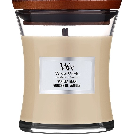 WoodWick Vanilla Bean Lumânare aromată cu fitil din lemn