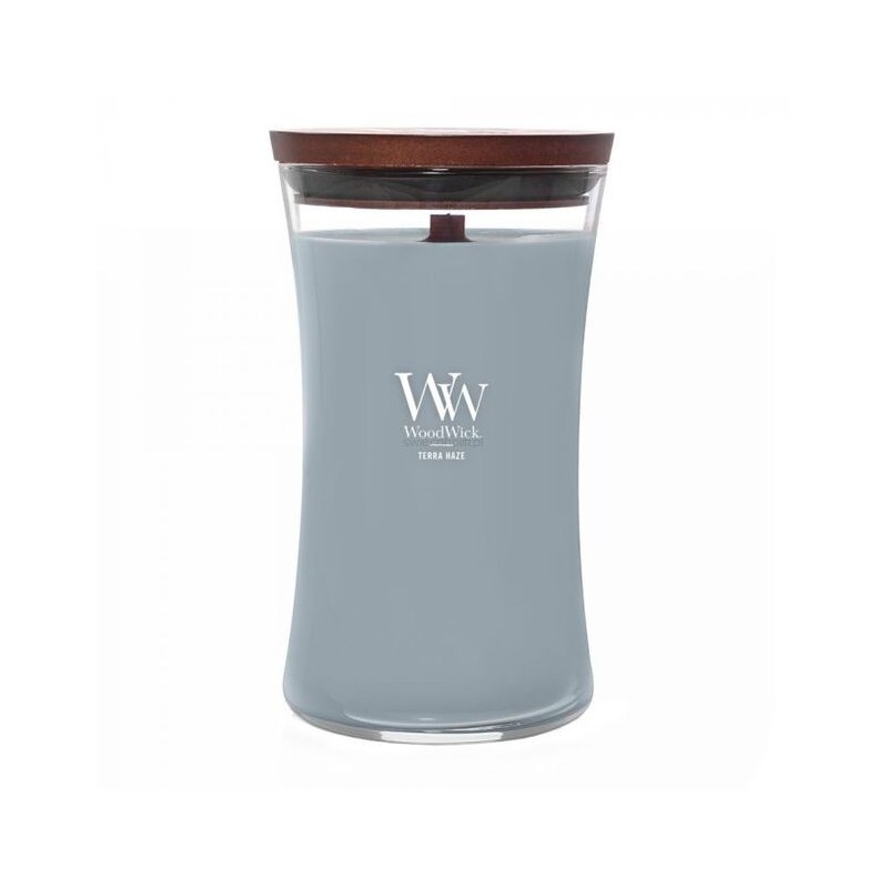 WoodWick Terra Haze Lumânare aromată cu fitil din lemn Volum 609.5 g
