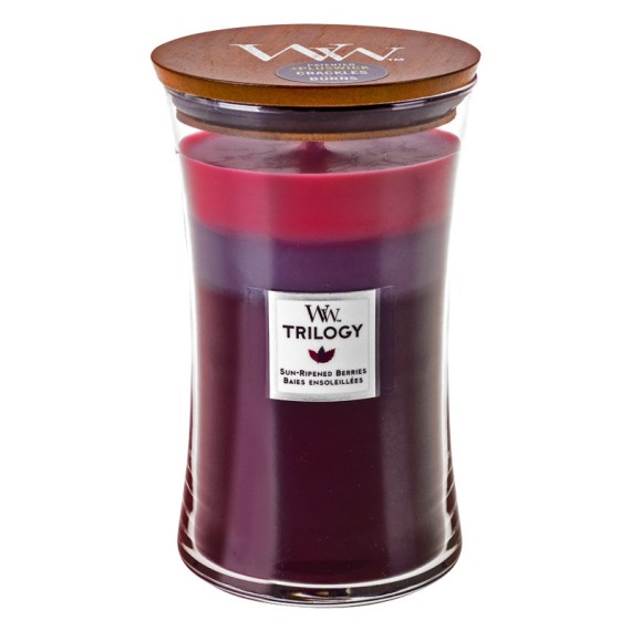WoodWick Sun Ripened Berries Lumânare aromată cu fitil din lemn
