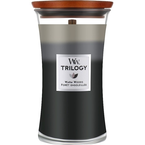 WoodWick Warm Woods Lumânare aromată cu fitil din lemn