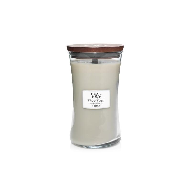 WoodWick Fireside Au Coin Du Feu Lumânare aromată cu fitil din lemn