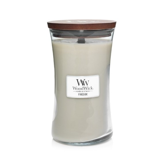 WoodWick Fireside Au Coin Du Feu Lumânare aromată cu fitil din lemn