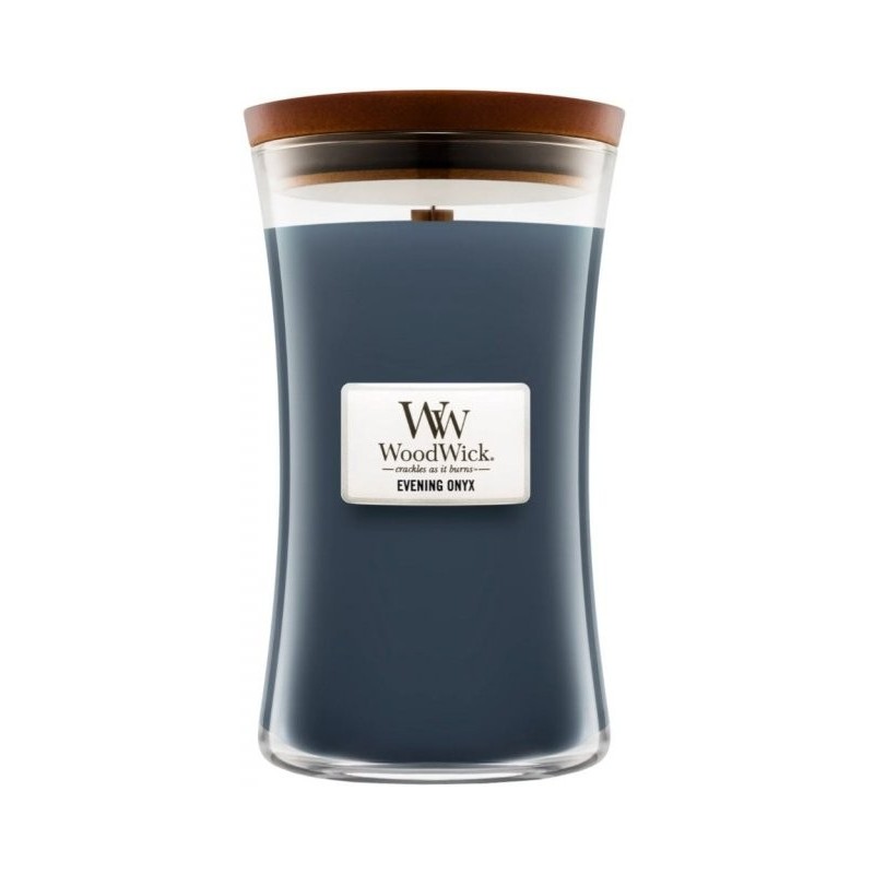 WoodWick Evening Onyx Lumânare aromată cu fitil din lemn