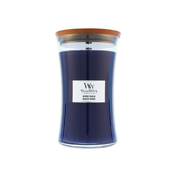 WoodWick Hinoki Dahlia Lumânare aromată cu fitil din lemn