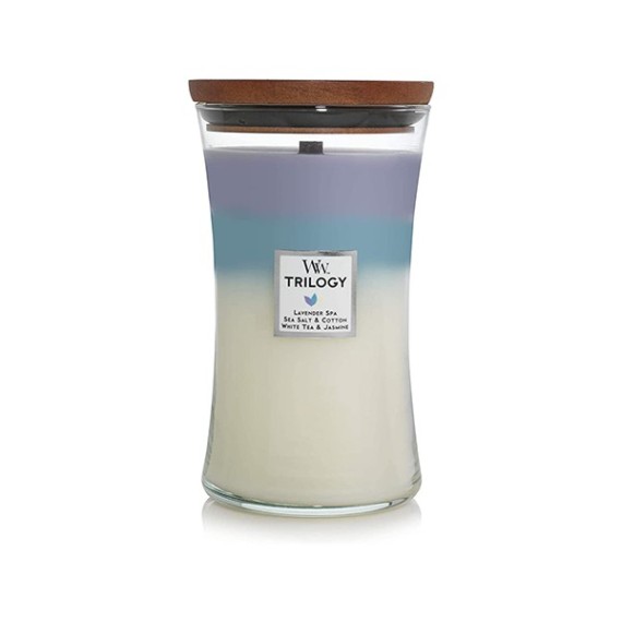 WoodWick Calming Retreat Lumânare parfumată cu fitil din lemn