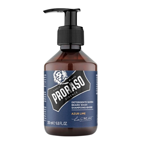 Proraso Beard Shampoo Azur Lime Șampon hrănitor pentru barbă cu mentă și lime