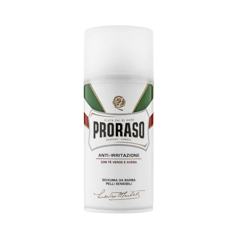 Proraso Shaving Foam Sensitive Green Tea Spumă de ras calmantă cu ceai verde Volum 300 ml