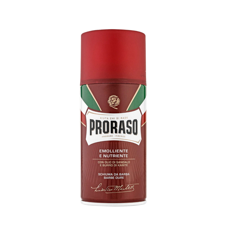 Proraso Shaving Foam Nourishing Sandalwood Spumă de ras hrănitoare cu lemn de santal Volum 300 ml