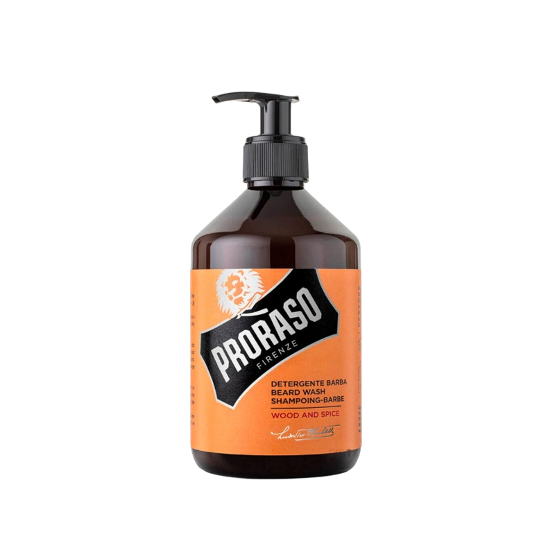 Proraso Beard Shampoo Wood and Spice Șampon hrănitor pentru barbă Cedru, șofran și vanilie Volum 200 ml