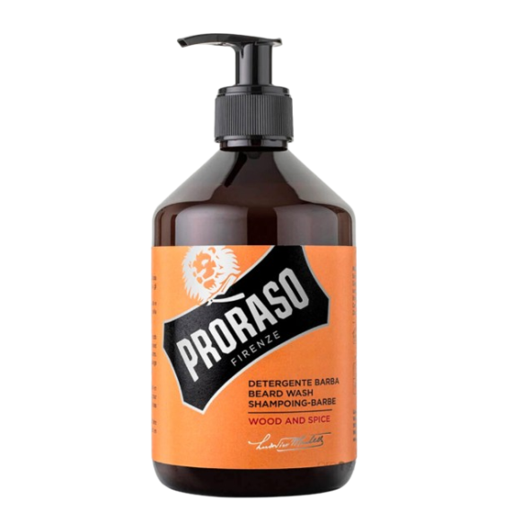 Proraso Beard Shampoo Wood and Spice Șampon hrănitor pentru barbă Cedru, șofran și vanilie