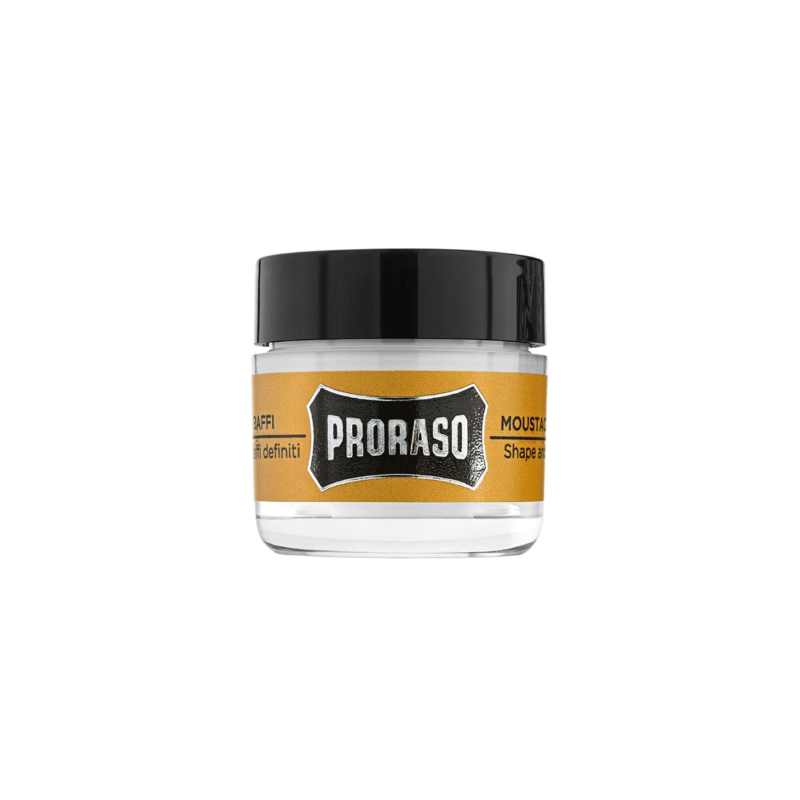 Proraso Moustache WAX Wood and SpiceCeară modelatoare pentru mustață Cedru, șofran și vanilie Volum 15 ml