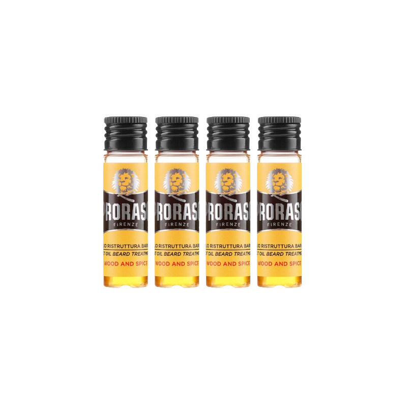 Proraso Hot Oil Beard Treatment Wood and Spice Terapie intensivă de restructurare pentru barbă lipsită de vitalitate Volum 4 x 17 ml