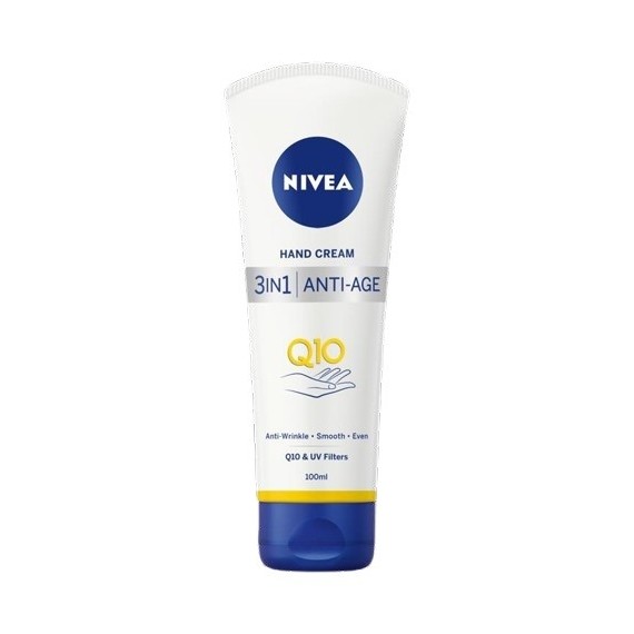 Nivea Q10 Anti-Age Care crema ce ofera elasticitatea pielii mainilor 100 ml | Nivea Q10 cremă de mâini 3-în-1 anti-îmbătrânire