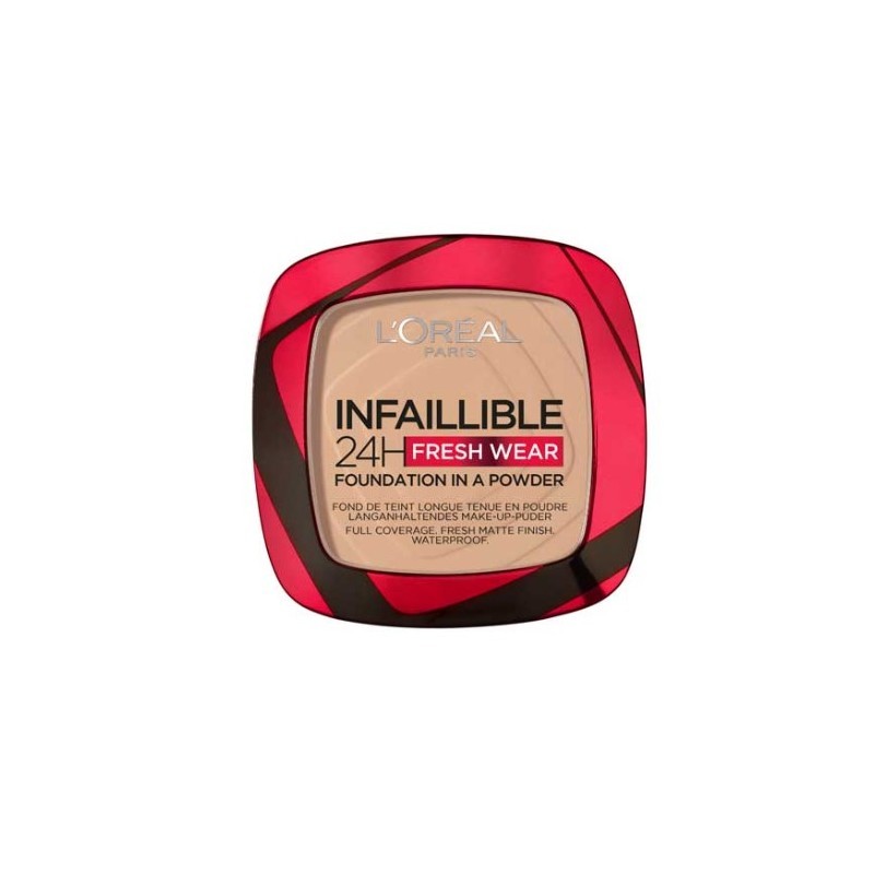 L'Oréal Infallible Pudră compactă de lungă durată cu efect mat Volum 130 True beige