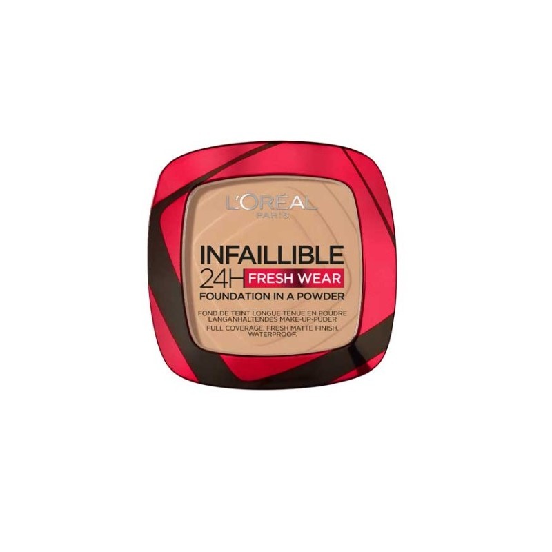 L'Oréal Infallible Pudră compactă de lungă durată cu efect mat Volum 140 Golden beige