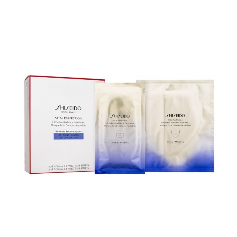 Shiseido Vital Perfection Liftdefine Radiance Face Mask Masca de fata de strângere Volum Set de 6 bucăți