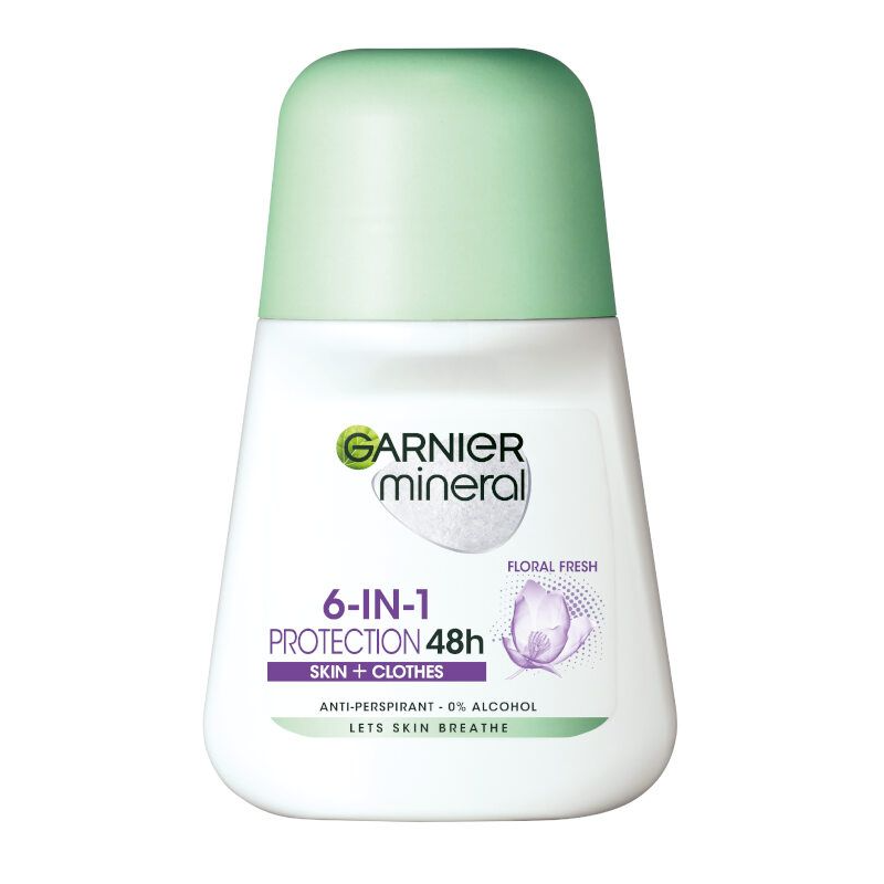 Garnier Deo Mineral Invisible Black & White & Colors Floral Fresh Roll-On pentru Femei