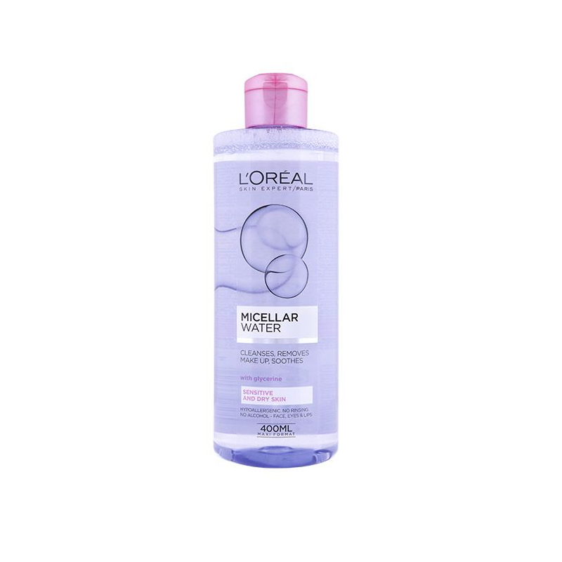 L'Oreal Paris Skin Expert pentru piele sensibilă și uscată Apa micelară Volum 400 ml