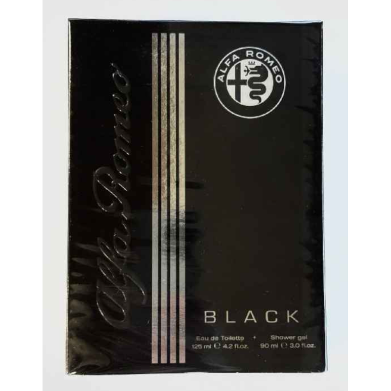 Alfa Romeo Black Set cadou pentru bărbați Volum EDT 125 ml + 90 ml gel de duș