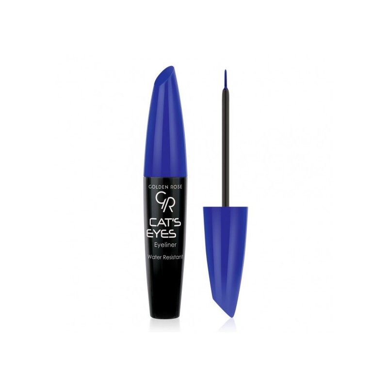 Golden Rose Cat's Eyes Liner Creion de ochi rezistent la apă cu o pensulă moale pentru aplicare precisă Volum Black