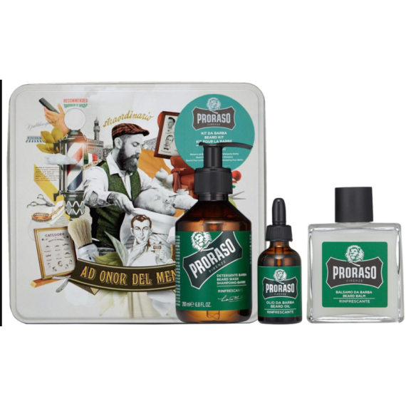Proraso Metal Box Beard Care Refreshing Set de 3 piese