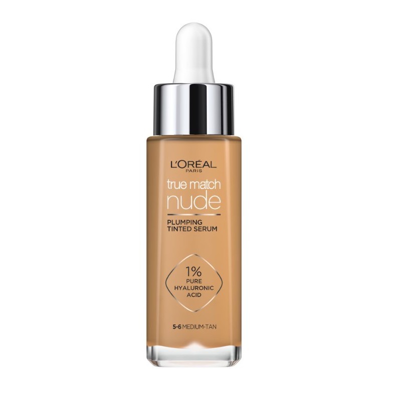 L'Oréal Paris True Match Nude Plumping Serum Ser hidratant de tonifiere 30ml Volum 5-6 Medium Tan