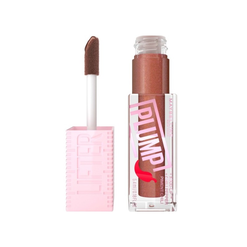 Maybelline Lifter Plump Luciu de buze voluminos și hidratant Volum 007 Cocoa zing
