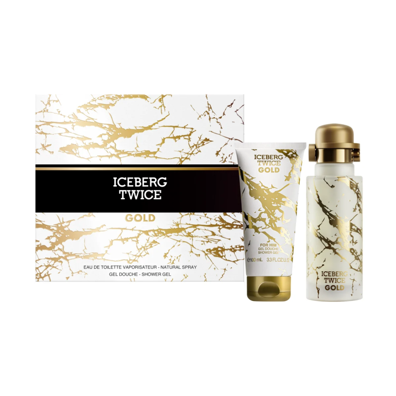 Iceberg Twice Gold Set cadou pentru bărbați Volum EDT 125 ml + 100 ml gel de duș
