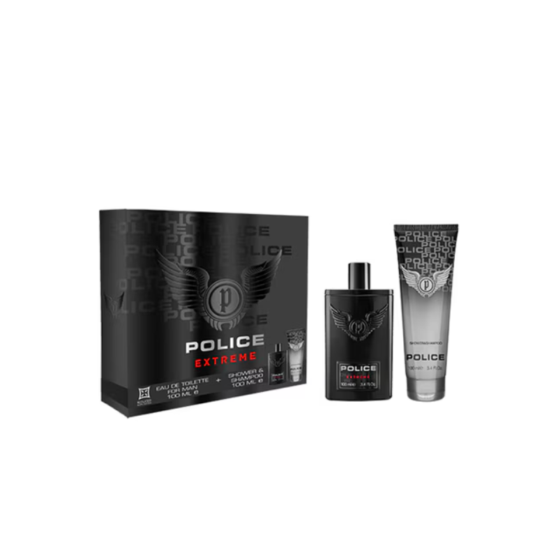 Police Extreme Set cadou pentru bărbați Volum EDT 100 ml + 100 ml gel de duș