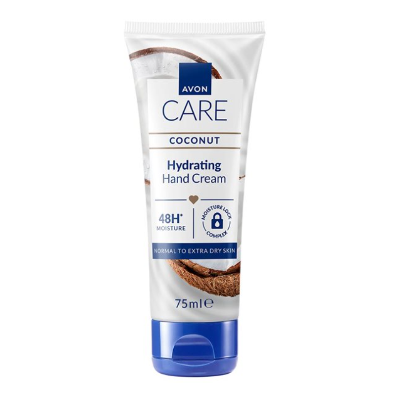 Avon Care Coconut Cremă hidratantă pentru mâini cu ulei de cocos Volum 75 ml