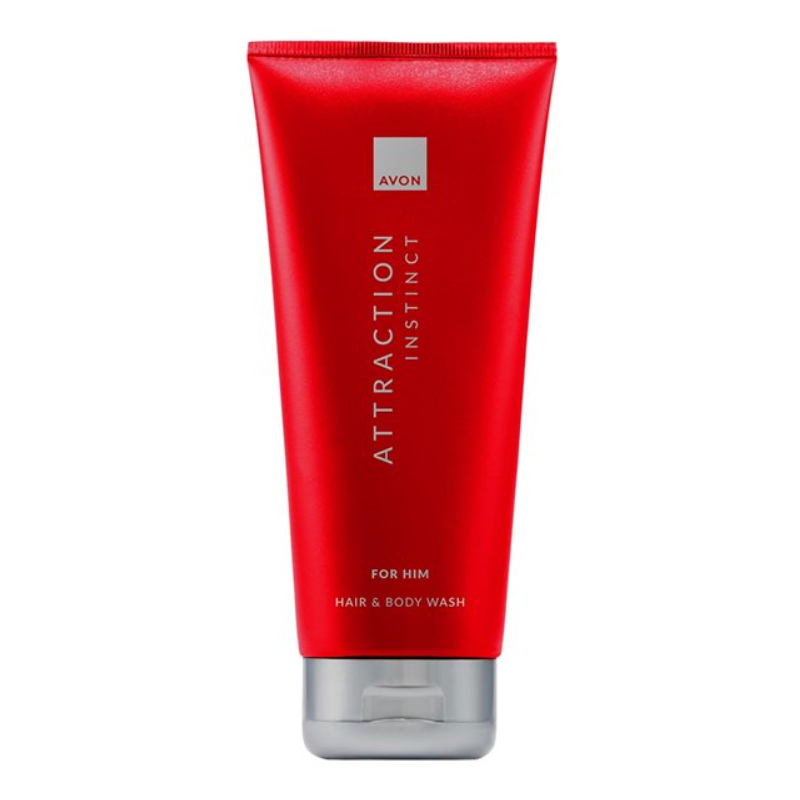 Avon Attraction Instinct Șampon pentru păr și corp pentru bărbați Volum 200 ml
