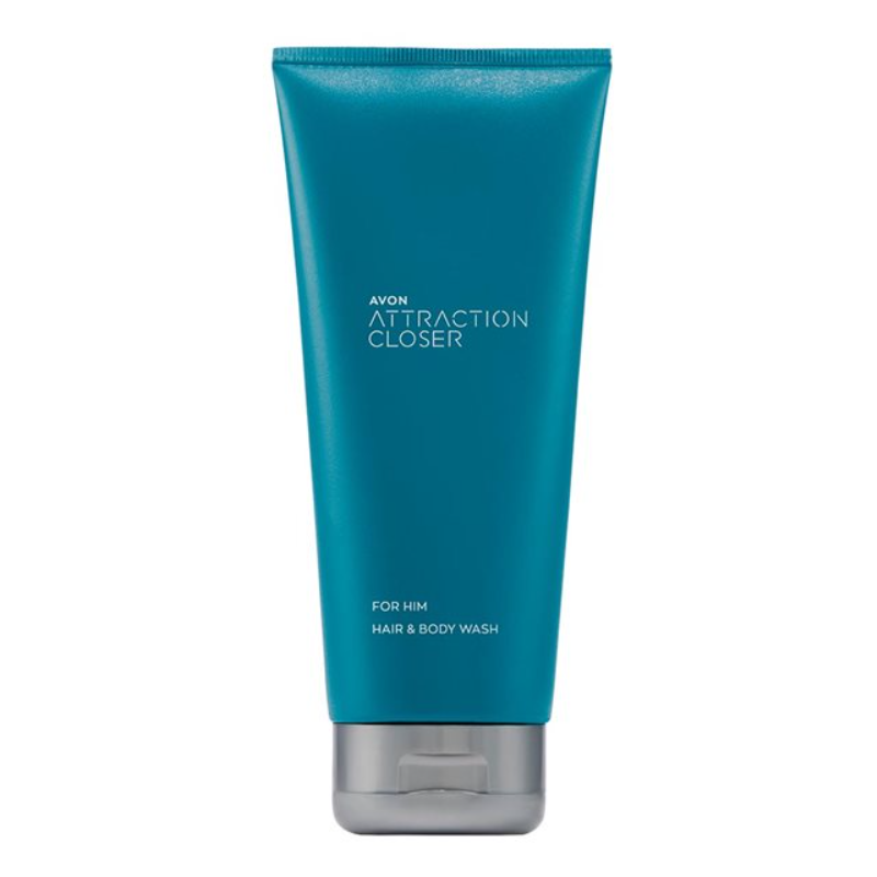 Avon Attraction Closer For Him Șampon pentru păr și corp Volum 200 ml