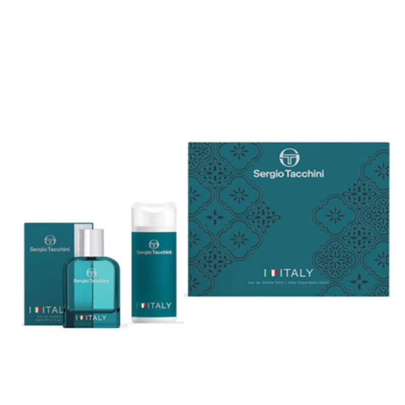 Sergio Tacchini I Love Italy Set cadou pentru Bărbați Volum EDT 50 ml + 100 ml balsam după ras