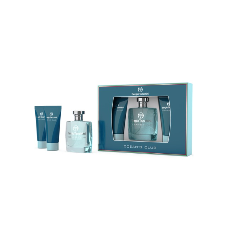 Sergio Tacchini Ocean`s Club Set cadou pentru Bărbați Volum EDT 100 ml + 100 ml gel de duș + 100 ml balsam după ras
