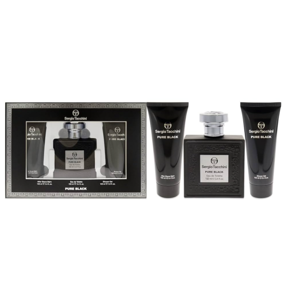 Sergio Tacchini Pure Black Set cadou pentru Bărbați