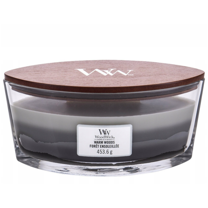 WoodWick Warm Woods Lumânare parfumată Volum 453.6 g