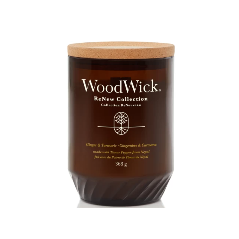 WoodWick Renew Ginger & Turmeric Lumânare parfumată Volum 368 g.