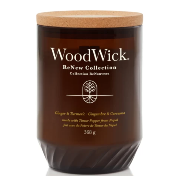 WoodWick Renew Ginger & Turmeric Lumânare parfumată