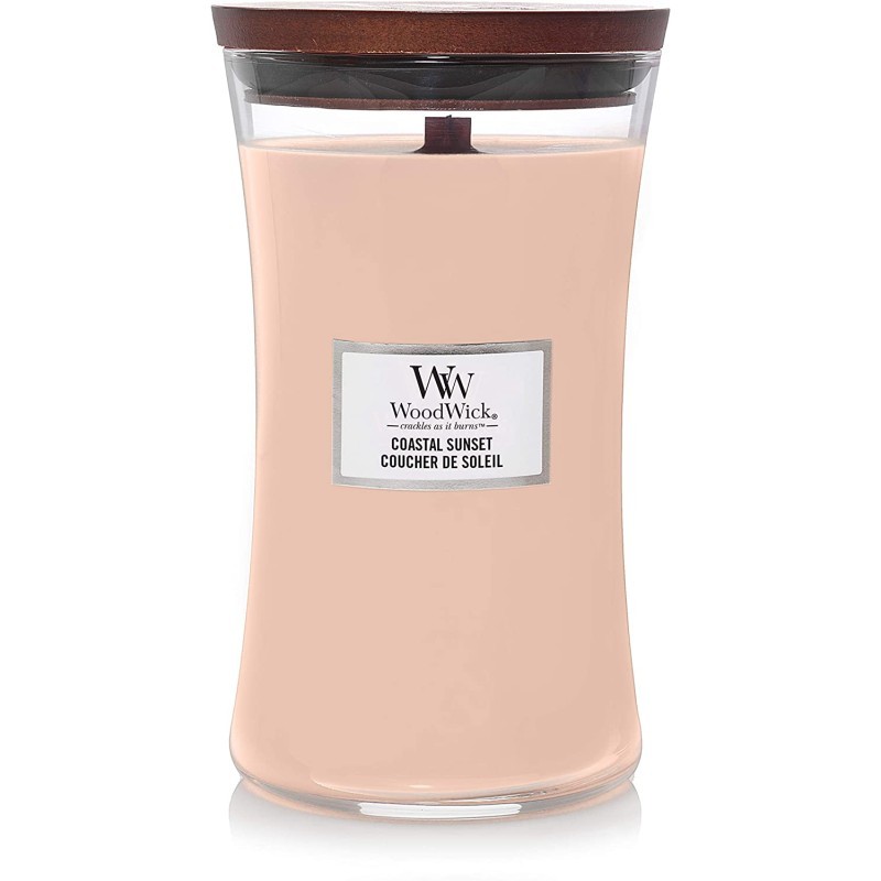 WoodWick Coastal Sunset Lumânare parfumată cu fitil din lemn Volum 609.5 g