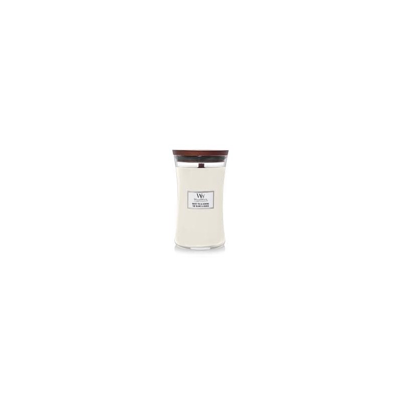 WoodWick White Tea & Jasmin Lumânare parfumată cu fitil din lemn Volum 609.5 g
