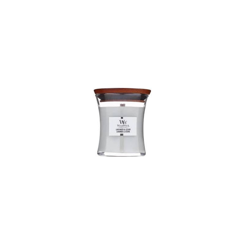 WoodWick Lavender And Cedar Lumânare aromată cu fitil din lemn Volum 609.5 g