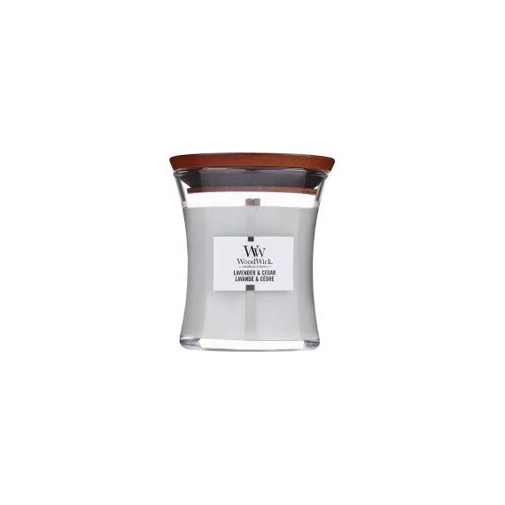 WoodWick Lavender And Cedar Lumânare aromată cu fitil din lemn
