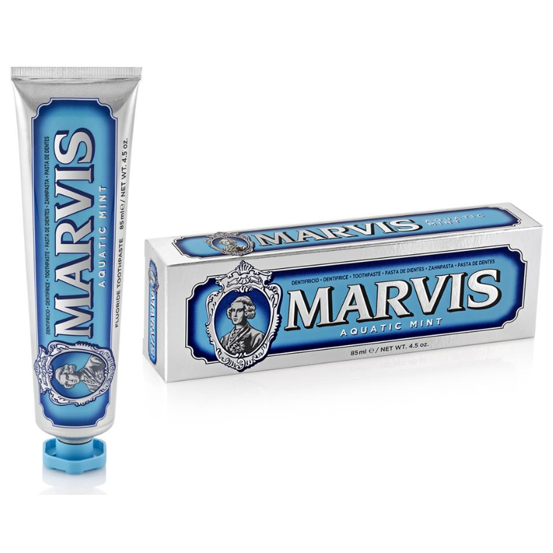 Marvis Aquatic Mint Pastă de dinți revigorantă cu mentă și prospețime marină Volum 85 ml
